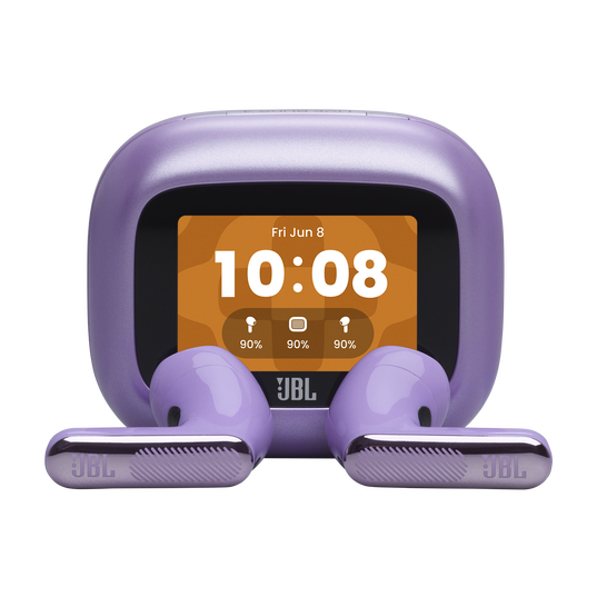JBL Live Flex 4 - Purple - True wireless Noise Cancelling earbuds - Hero