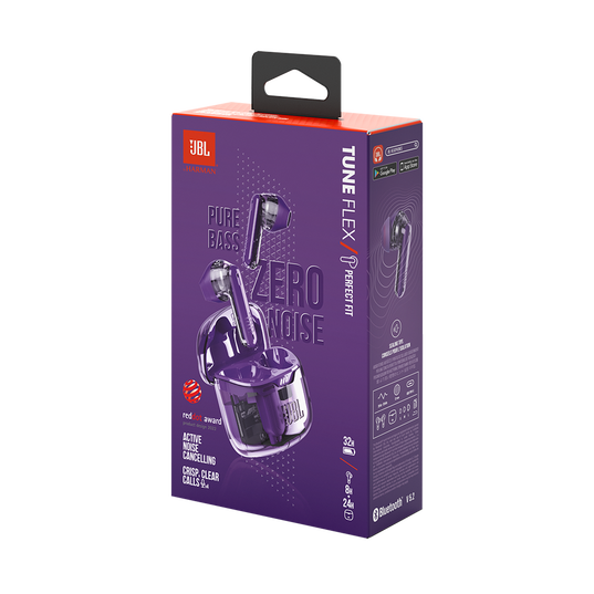 JBL Tune Flex Ghost Edition - Ghost Purple - True wireless Noise Cancelling earbuds - Detailshot 15