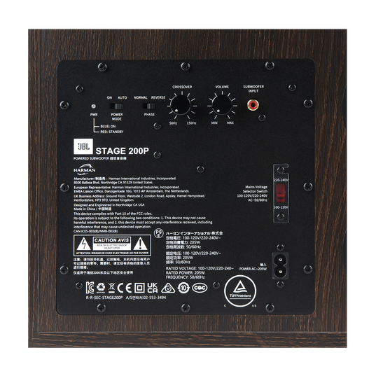Stage 200P - Espresso - 10-inch (250mm) 300W Powered Subwoofer - Detailshot 8