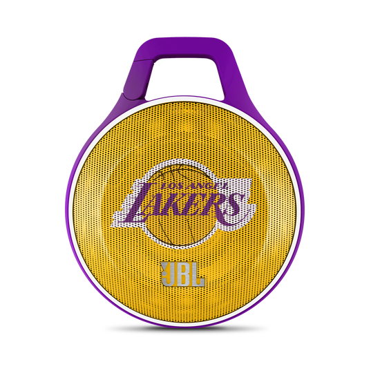 JBL Clip NBA Edition - Lakers - Purple - Ultra-portable Bluetooth speaker with integrated carabiner - Hero