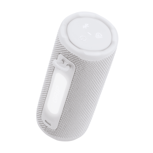 JBL Grip - White - Compact Bluetooth speaker with bold JBL Pro Sound and ambient light - Detailshot 1
