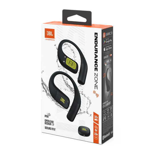 JBL Endurance Zone - Black / Lime - True Wireless open-ear sport headphones - Detailshot 15