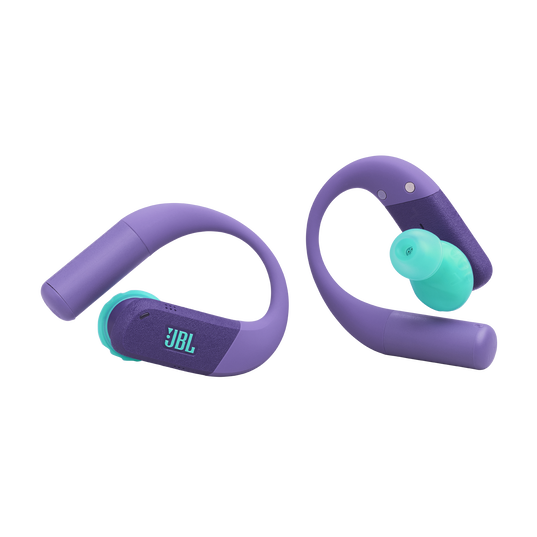 JBL Endurance Peak 4 - Purple - True Wireless Noise Cancelling Sport Earbuds - Front