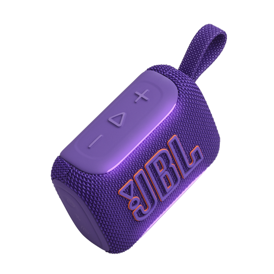 JBL Go 5 - Purple - Ultra-portable waterproof and drop-proof speaker with JBL legendary sound and ambient edge lighting - Detailshot 2