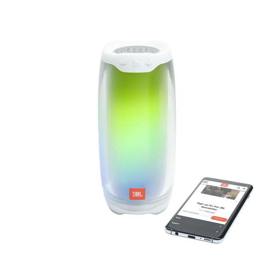 JBL Pulse 4 - White - Portable Bluetooth Speaker - Detailshot 3
