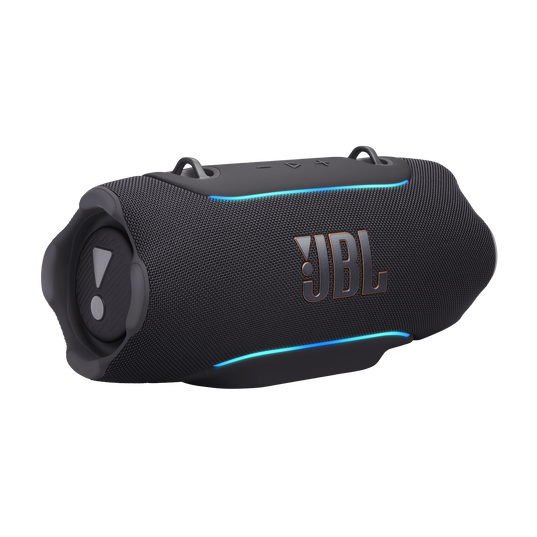 JBL Xtreme 5 - Black - Portable waterproof speaker with massive legendary JBL sound, ambient edge lighting, and a convenient shoulder strap - Back
