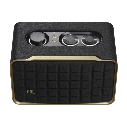 JBL Authentics 200 - Black - Smart home speaker with Wi-Fi, Bluetooth and Voice Assistants with retro design - Detailshot 1