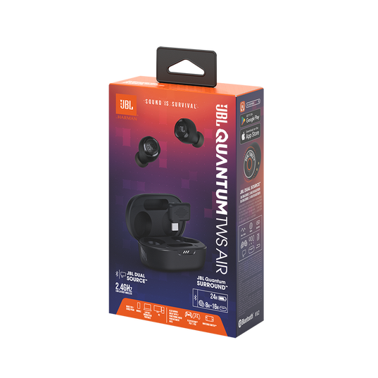 JBL Quantum TWS Air - Black - True wireless gaming earbuds - Detailshot 15