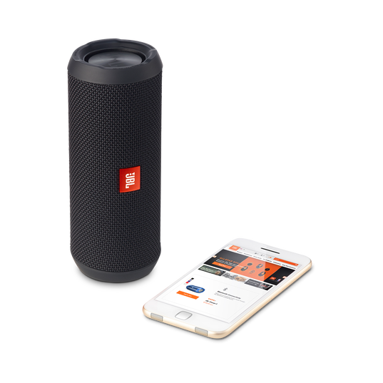 JBL Flip 3 - Black - Splashproof portable Bluetooth speaker with powerful sound and speakerphone technology - Detailshot 1