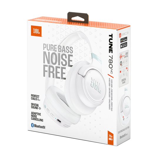 JBL Tune 780NC - White - Wireless over-ear Noise Cancelling headphones - Detailshot 15