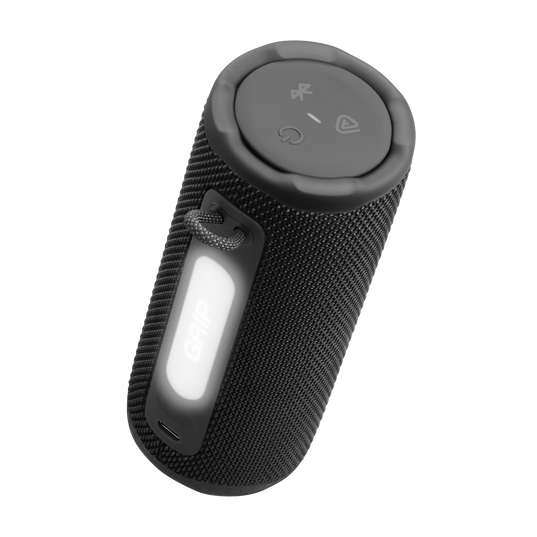 JBL Grip - Black - Compact Bluetooth speaker with bold JBL Pro Sound and ambient light - Detailshot 1