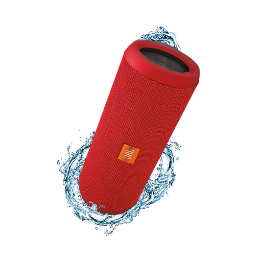 JBL Flip 3 - Red - Splashproof portable Bluetooth speaker with powerful sound and speakerphone technology - Hero