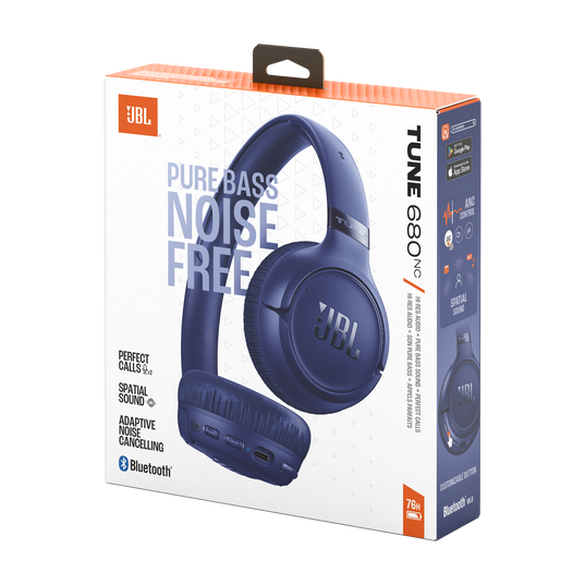 JBL Tune 680NC - Blue - Wireless on-ear Noise cancelling headphones - Detailshot 15