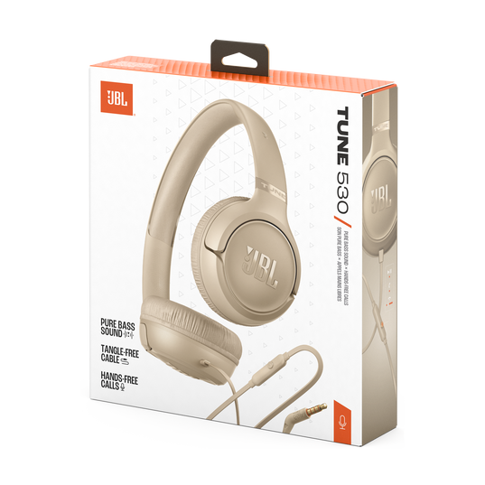 JBL Tune 530 Wired - Beige - Wired on-ear headphones - Detailshot 15