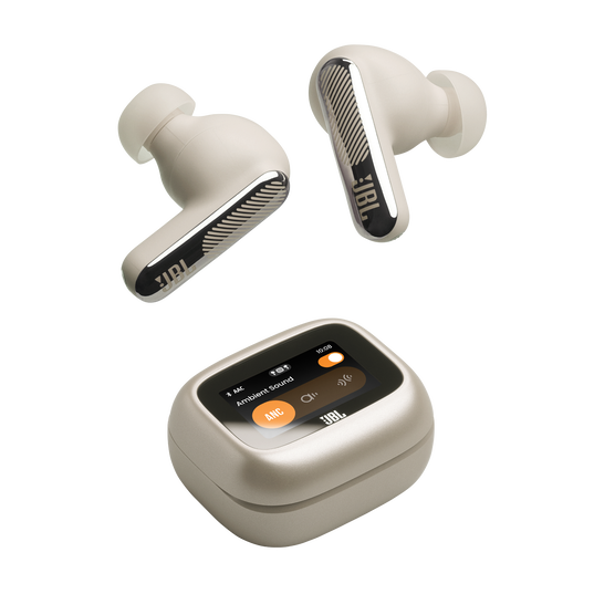 JBL Live Beam 4 - Sand - True wireless Noise Cancelling earbuds - Top