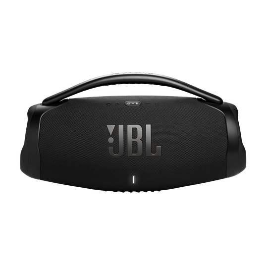 JBL Boombox 3 Wi-Fi - Black - Powerful Wi-Fi and Bluetooth portable speaker - Front