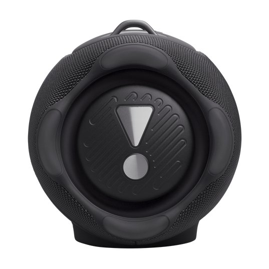 JBL Xtreme 5 - Black - Portable waterproof speaker with massive legendary JBL sound, ambient edge lighting, and a convenient shoulder strap - Left