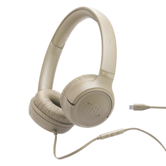 JBL Tune 530C - Beige - Wired on-ear headphones - Hero