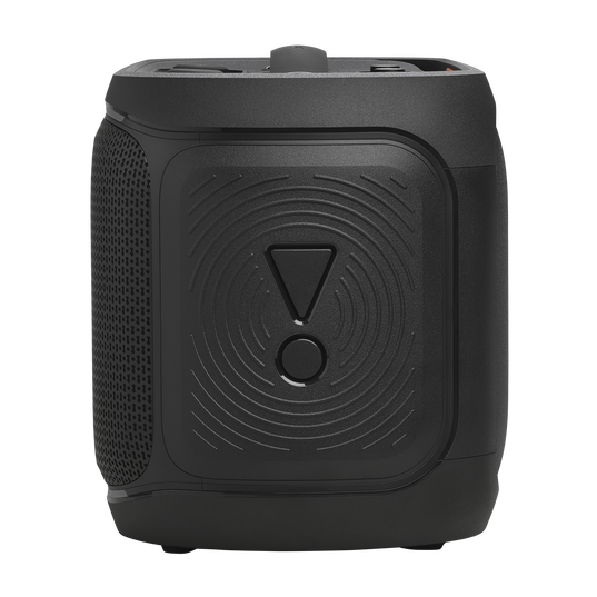 JBL PartyBox On-the-Go 2 - Black - Portable party speaker with one wireless digital mic, handle and a shoulder strap - Left