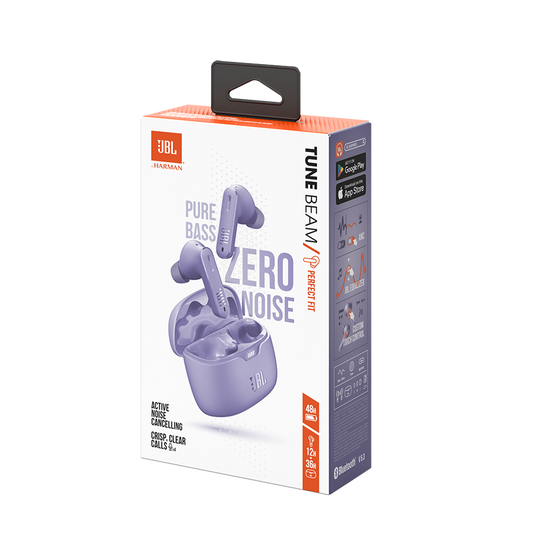 JBL Tune Beam - Purple - True wireless Noise Cancelling earbuds - Detailshot 10