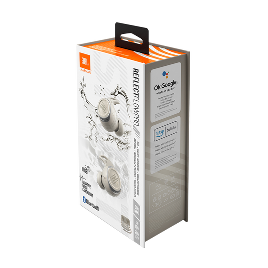 JBL Reflect Flow Pro - White - Waterproof true wireless Noise Cancelling active sport earbuds - Detailshot 10