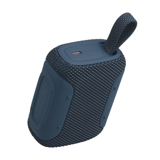JBL Go 5 - Blue - Ultra-portable waterproof and drop-proof speaker with JBL legendary sound and ambient edge lighting - Back