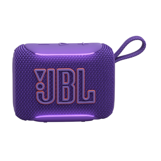 JBL Go 5 - Purple - Ultra-portable waterproof and drop-proof speaker with JBL legendary sound and ambient edge lighting - Front