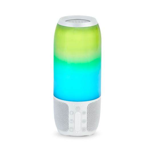 JBL Pulse 3 - White - Waterproof portable Bluetooth speaker with 360&deg; lightshow and sound. - Back
