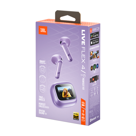 JBL Live Flex 4 - Purple - True wireless Noise Cancelling earbuds - Detailshot 15