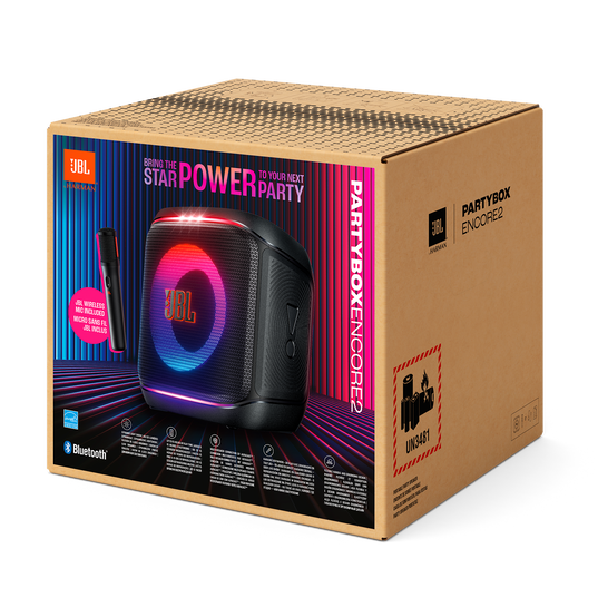 JBL PartyBox Encore 2 - Black - Portable party speaker with 1 mic - Detailshot 6