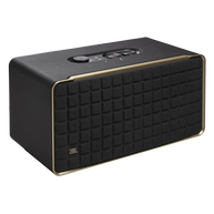 JBL Authentics 500 - Black - Hi-fidelity smart home speaker with Wi-Fi, Bluetooth and Voice Assistants with retro design. - Hero
