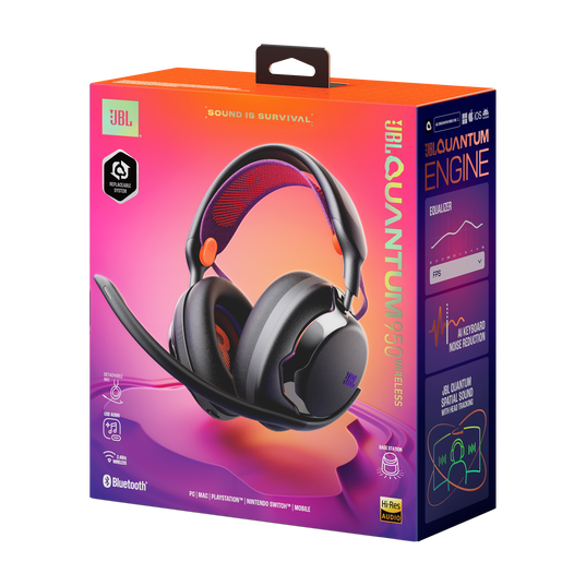 JBL Quantum 950 - Black - Wireless multiplatform gaming headset with adaptive Noise Cancelling - Detailshot 15