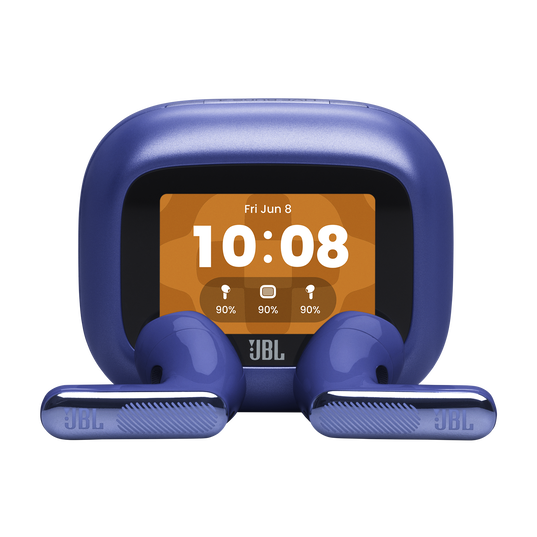 JBL Live Flex 4 - Blue - True wireless Noise Cancelling earbuds - Hero