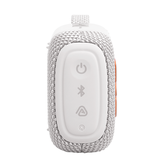 JBL Go 5 - White - Ultra-portable waterproof and drop-proof speaker with JBL legendary sound and ambient edge lighting - Right