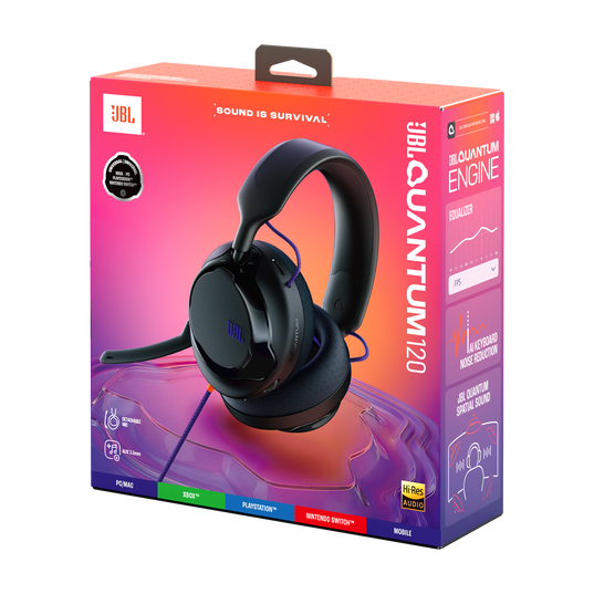 JBL Quantum 120 - Black - Wired multiplatform gaming headset - Detailshot 15