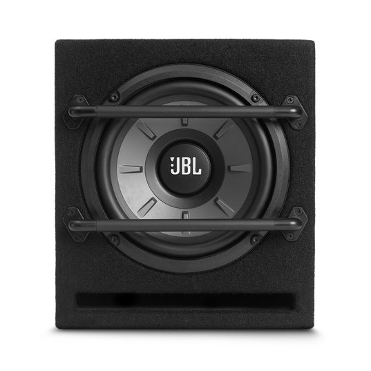 JBL Stage 800BA Enclosure - Black - Stage Series Powered 8” (200mm) Subwoofer System - Front
