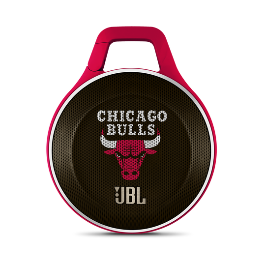 JBL Clip NBA Edition - Bulls - Red - Ultra-portable Bluetooth speaker with integrated carabiner - Hero