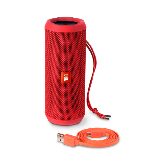 JBL Flip 3 - Red - Splashproof portable Bluetooth speaker with powerful sound and speakerphone technology - Detailshot 4