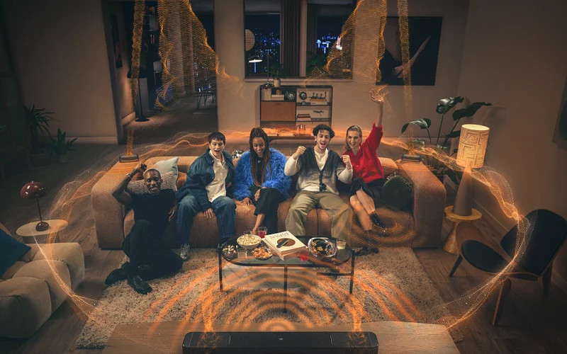 
Uzyskaj doskonały dźwięk przestrzenny 3D w kilka sekund – bez kabli
