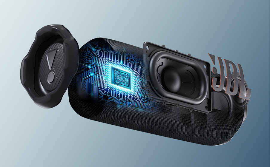 Potężny dźwięk JBL Pro ze wzmocnieniem AI Sound Boost